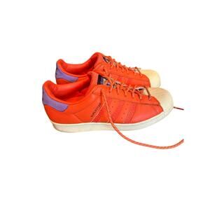 [Modern] RARE Discontinued adidas Superstar Orange/Purple Leather - Size 8.5
